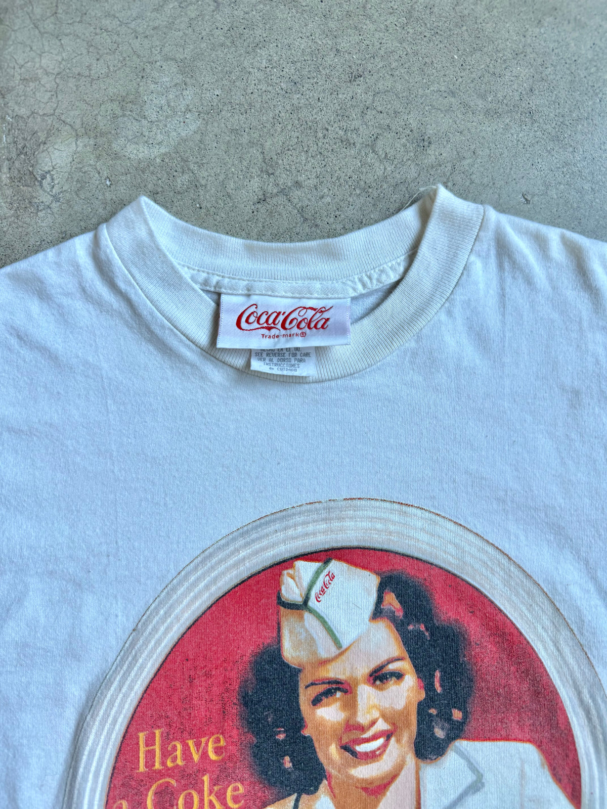 Vintage 1990s Coca-Cola “Have a Coke” White Graphic Tee | Medium
