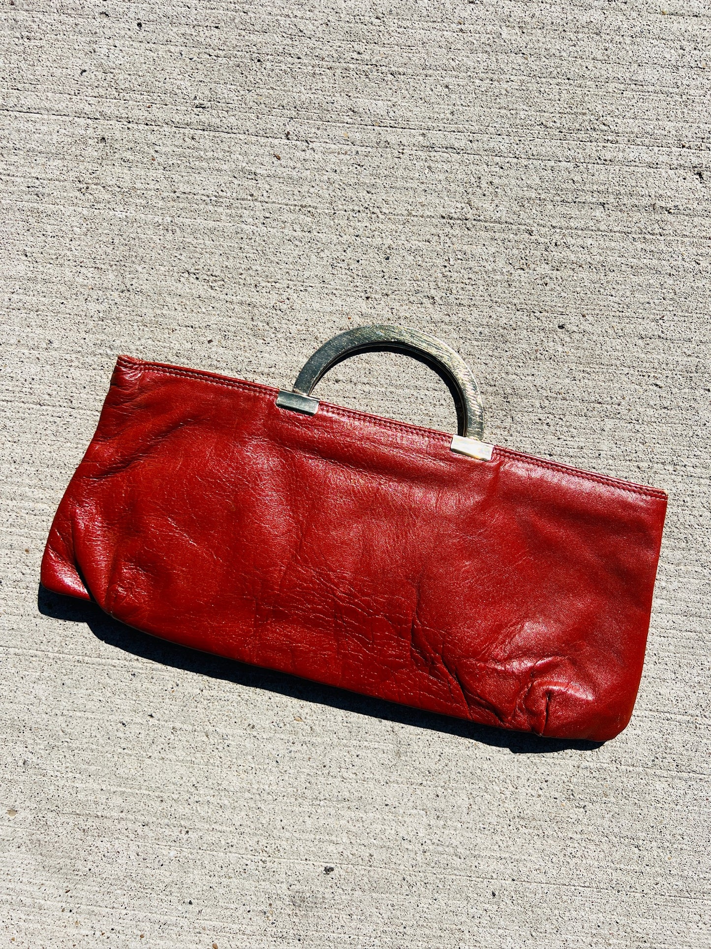 Vintage 1960s Andé Red Leather Handbag