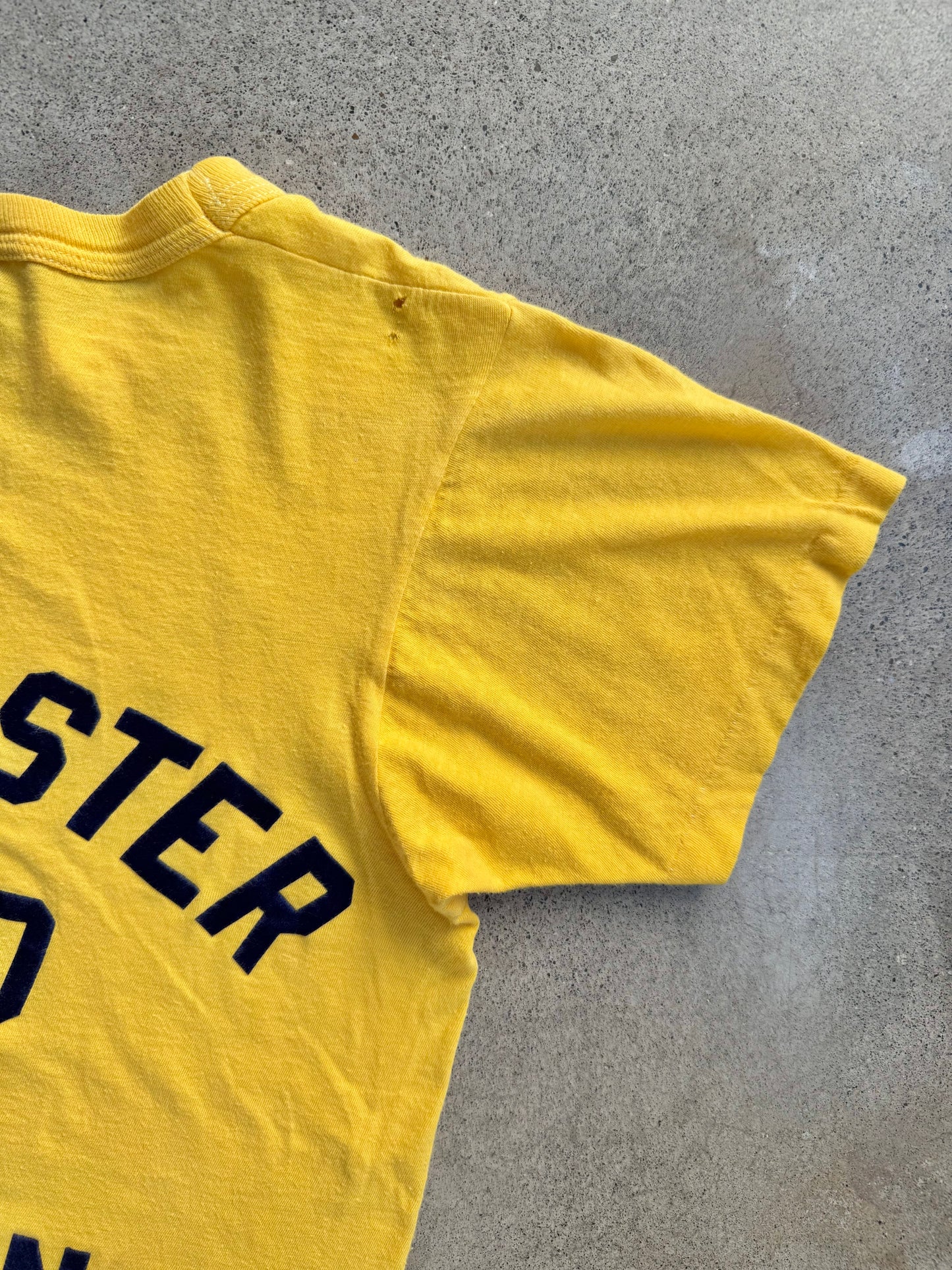 Vintage 1970s Yellow Howard University Wine Psi Phi Sister Tee | Small