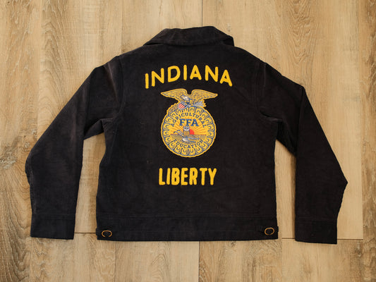 Vintage FFA Liberty Indiana Navy Corduroy Jacket | S/M