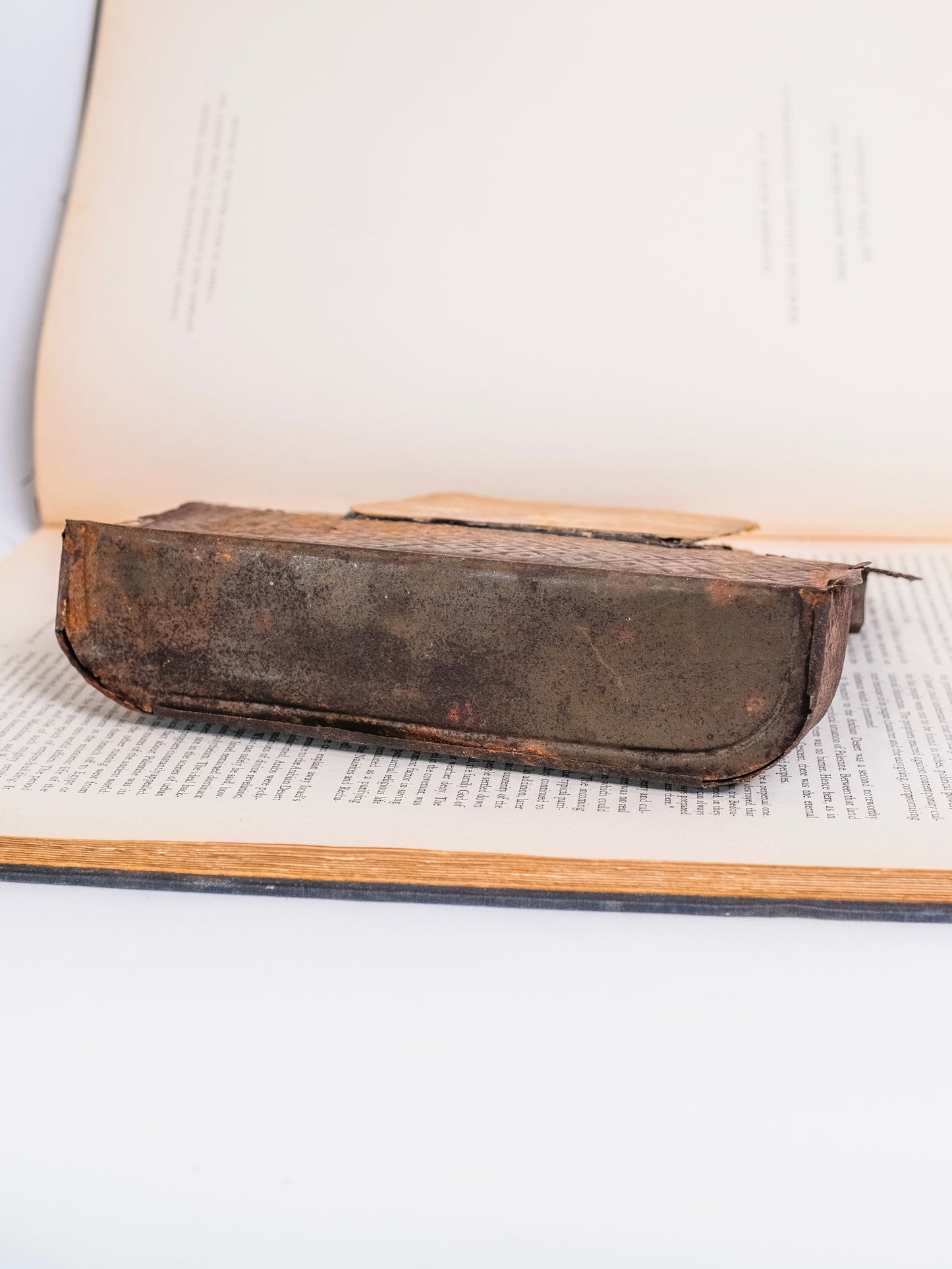 Antique 1800s Metal "Comb & Brush" Men’s Shaving Mirror