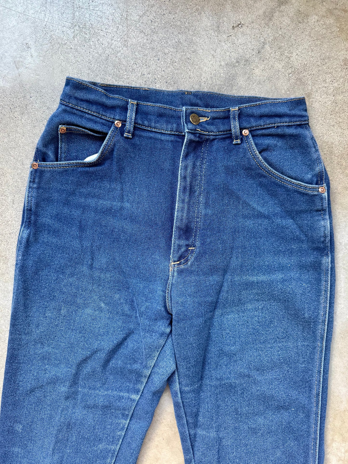 Vintage 1980s Lee Riders Dark Wash High-Waisted Jeans | Waist 28”
