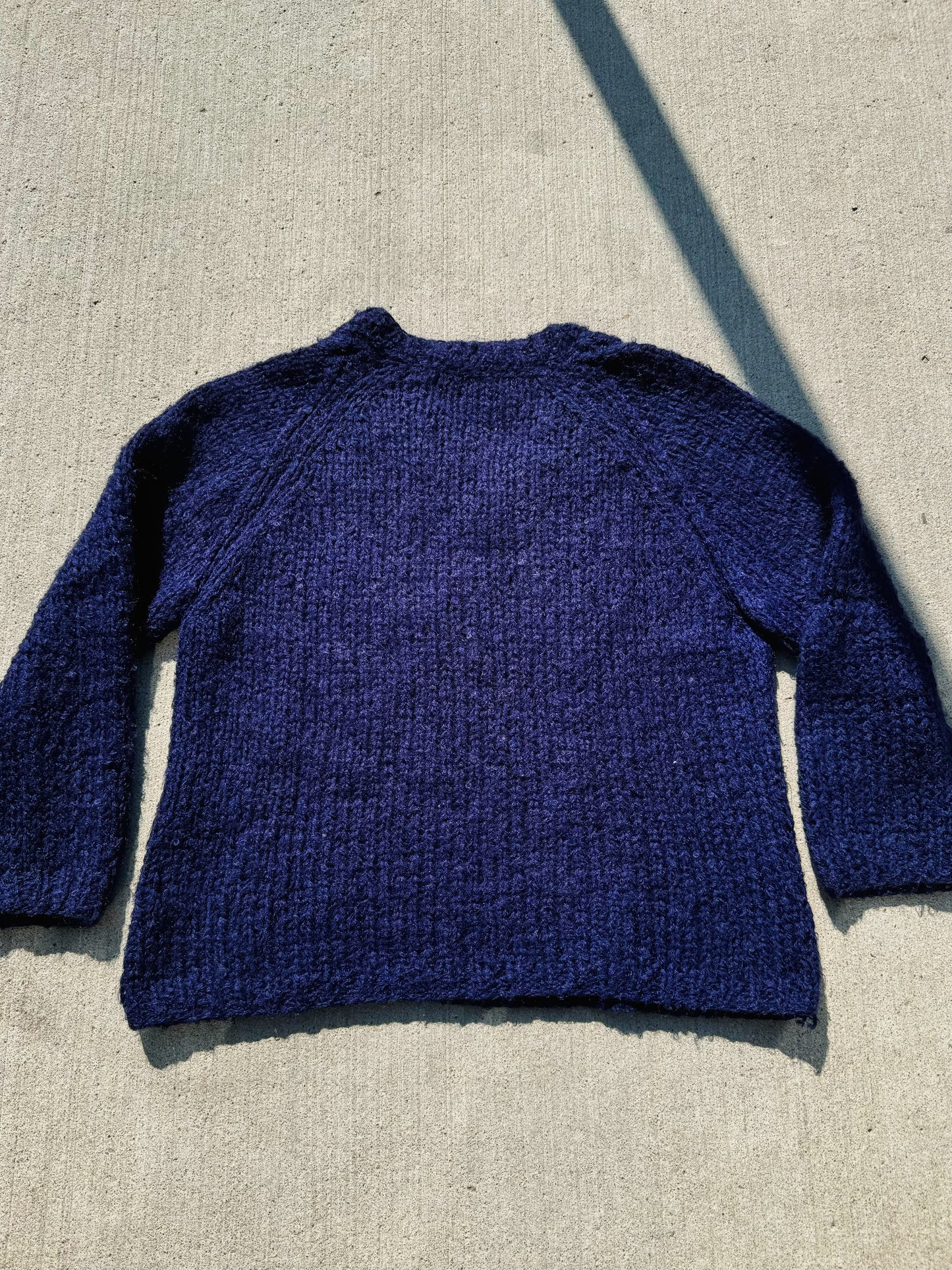 Vintage 1960s Tam Italia Navy Mohair Wool Knit Sweater