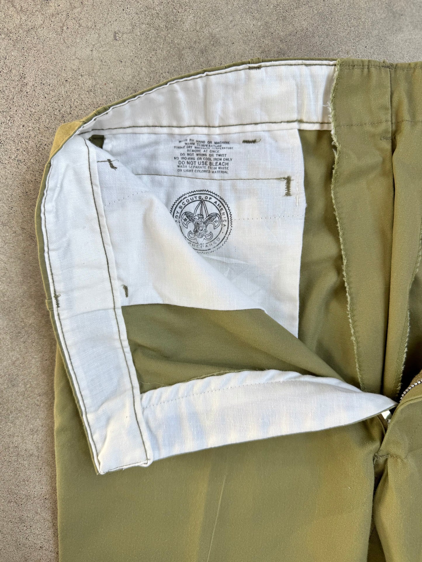Vintage 1970s Boy Scouts BSA Green Uniform Pants | Waist 34”