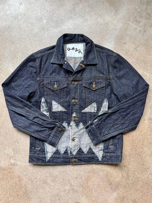 Asspizza Pumpkin Face Indigo Denim Jacket | Medium