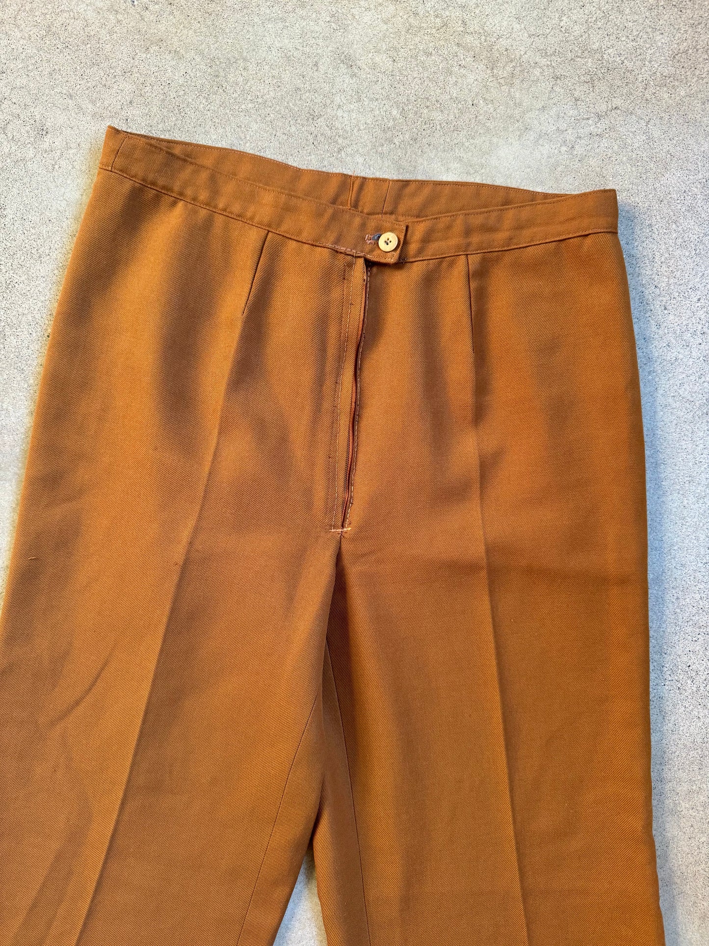 Vintage 1970s Burnt Orange Flared Pants | Waist 29”