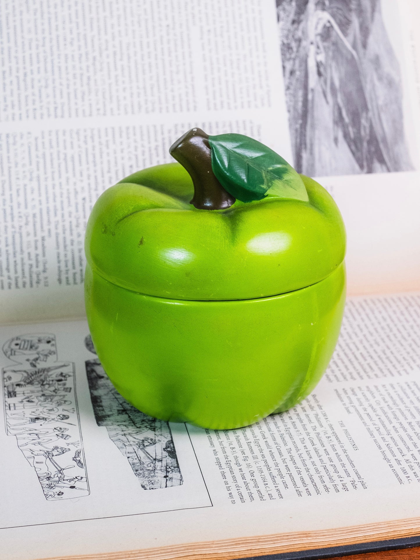 Vintage 1970s Ceramic Apple Canister
