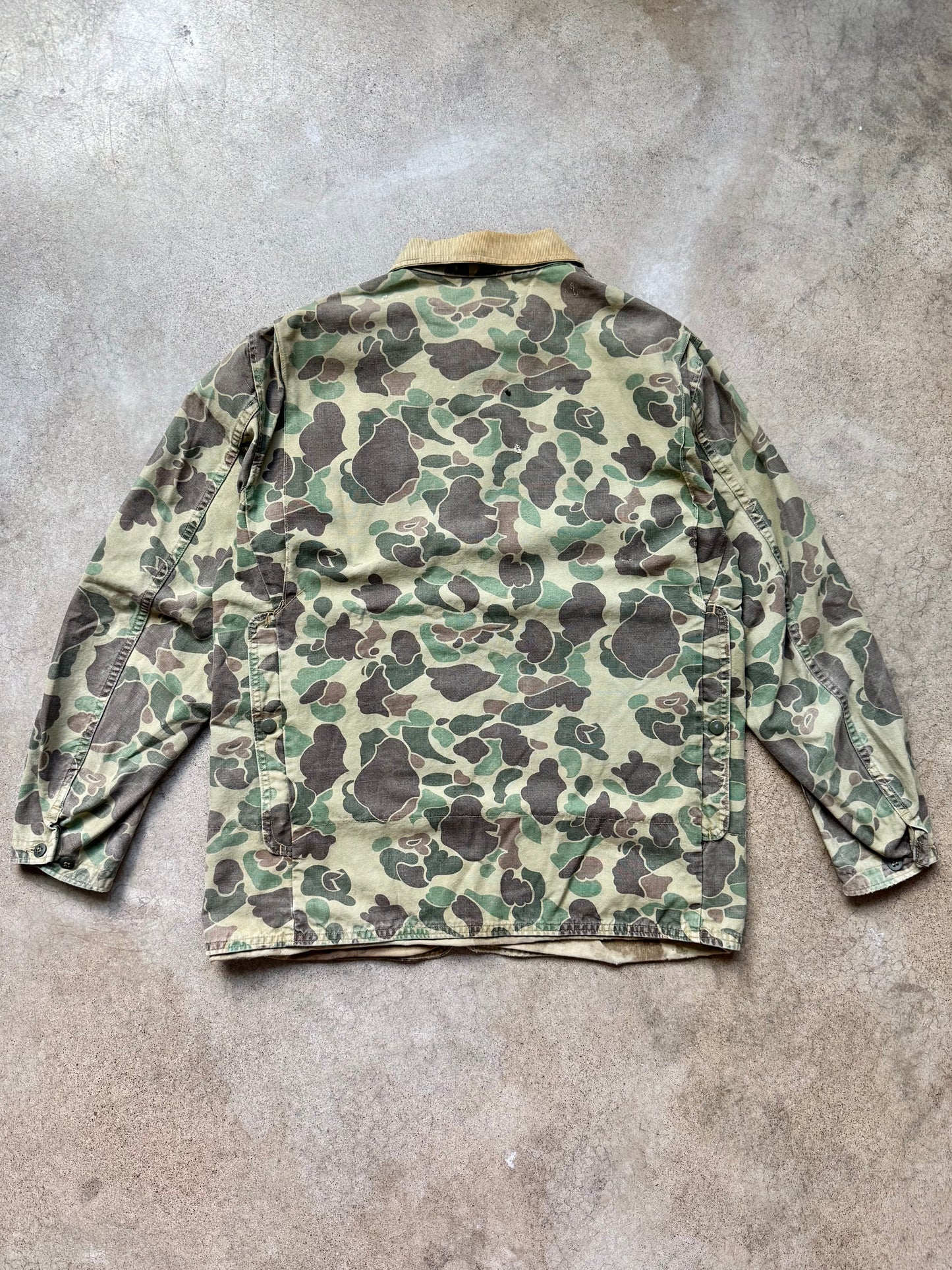 Vintage 1960s Ted Williams for Sears Canvas Camo Hunting Jacket | Large