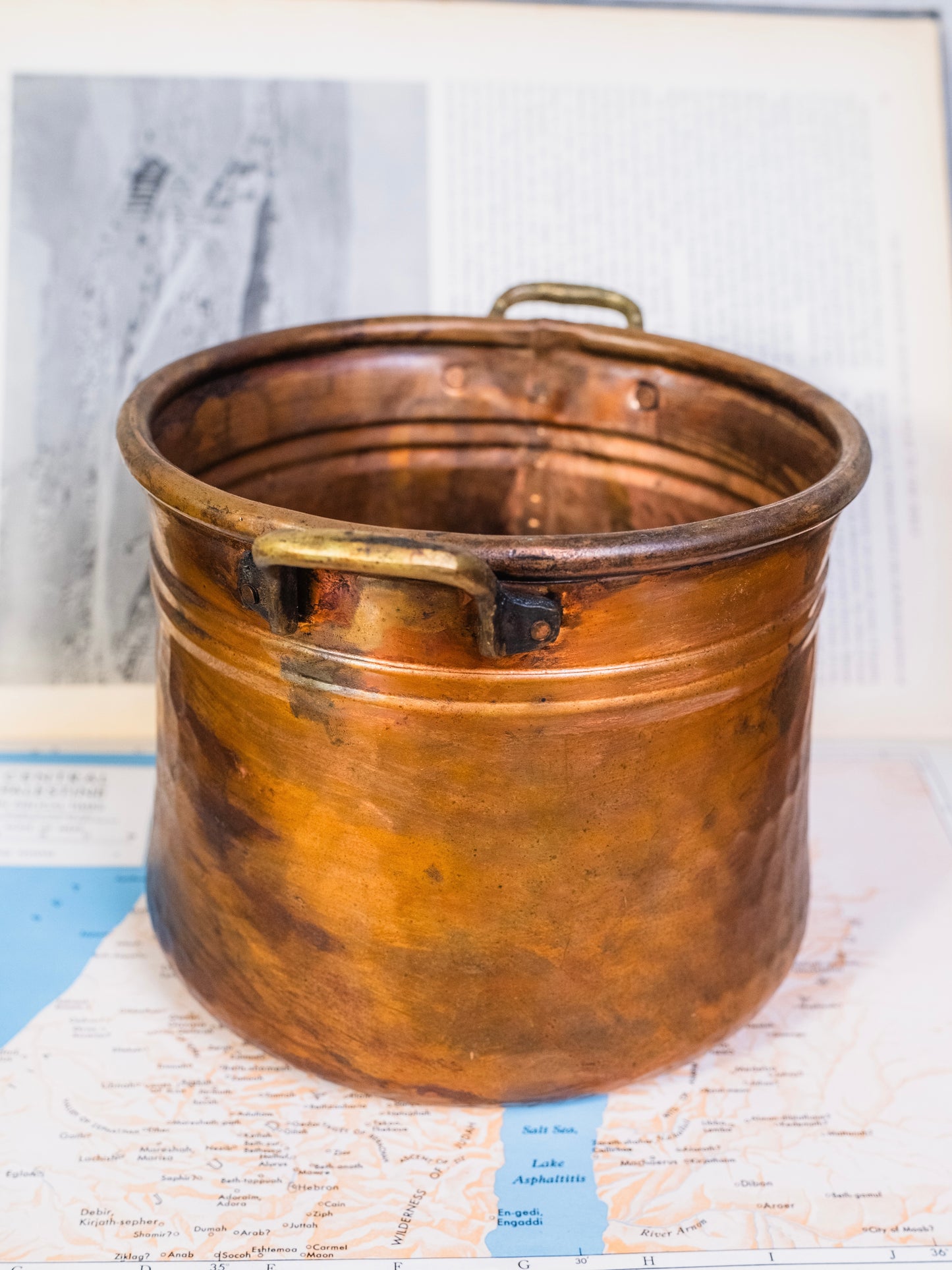 Vintage French Copper Pot w/ Handles