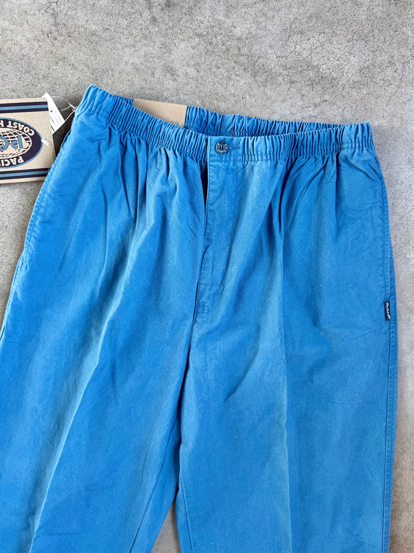 Vintage 1990s Pacific Coast Highway Blue Cotton Pants | Large