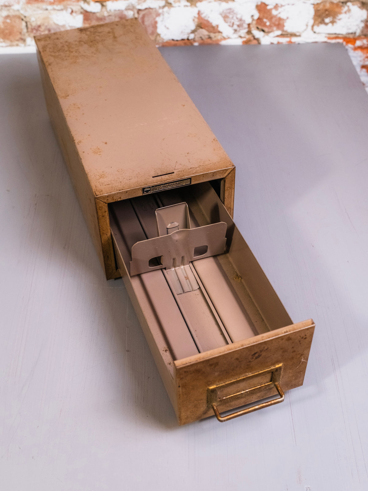 Vintage Steelmaster Metal Card File Box