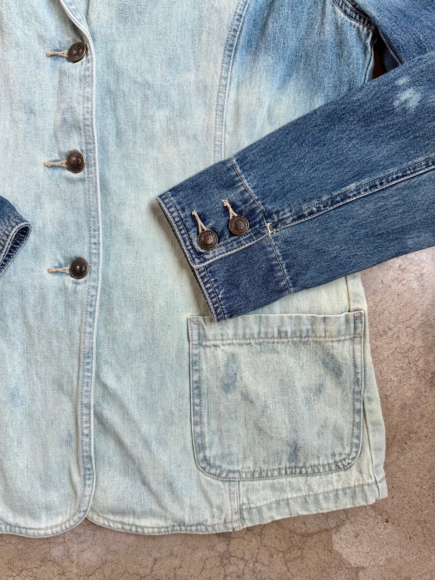Vintage 1990s St. John’s Bay Acid Wash Denim Blazer Jacket | Medium