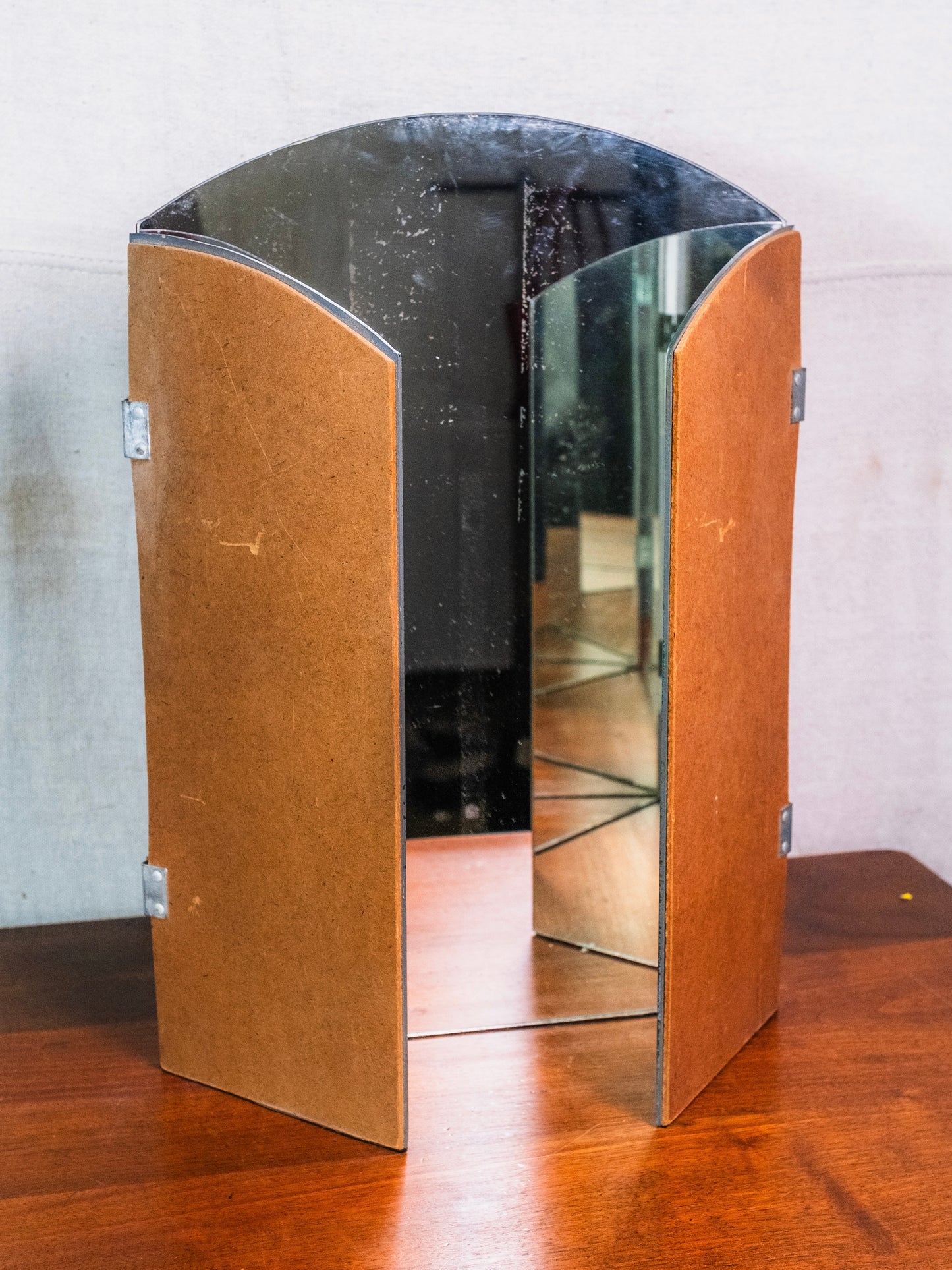 Vintage 1940s Three-Panel Folding Vanity Mirror