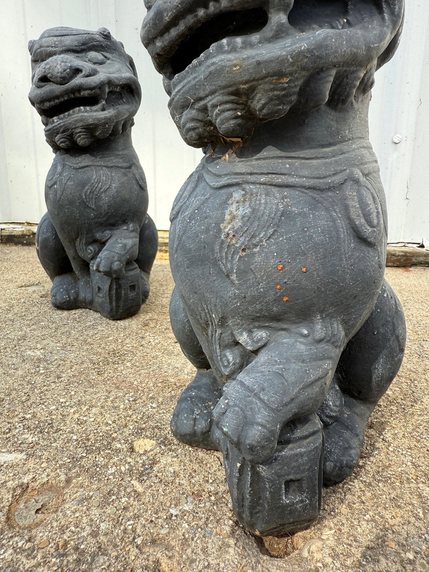 Concrete Foo Dog Statues | Set of 2