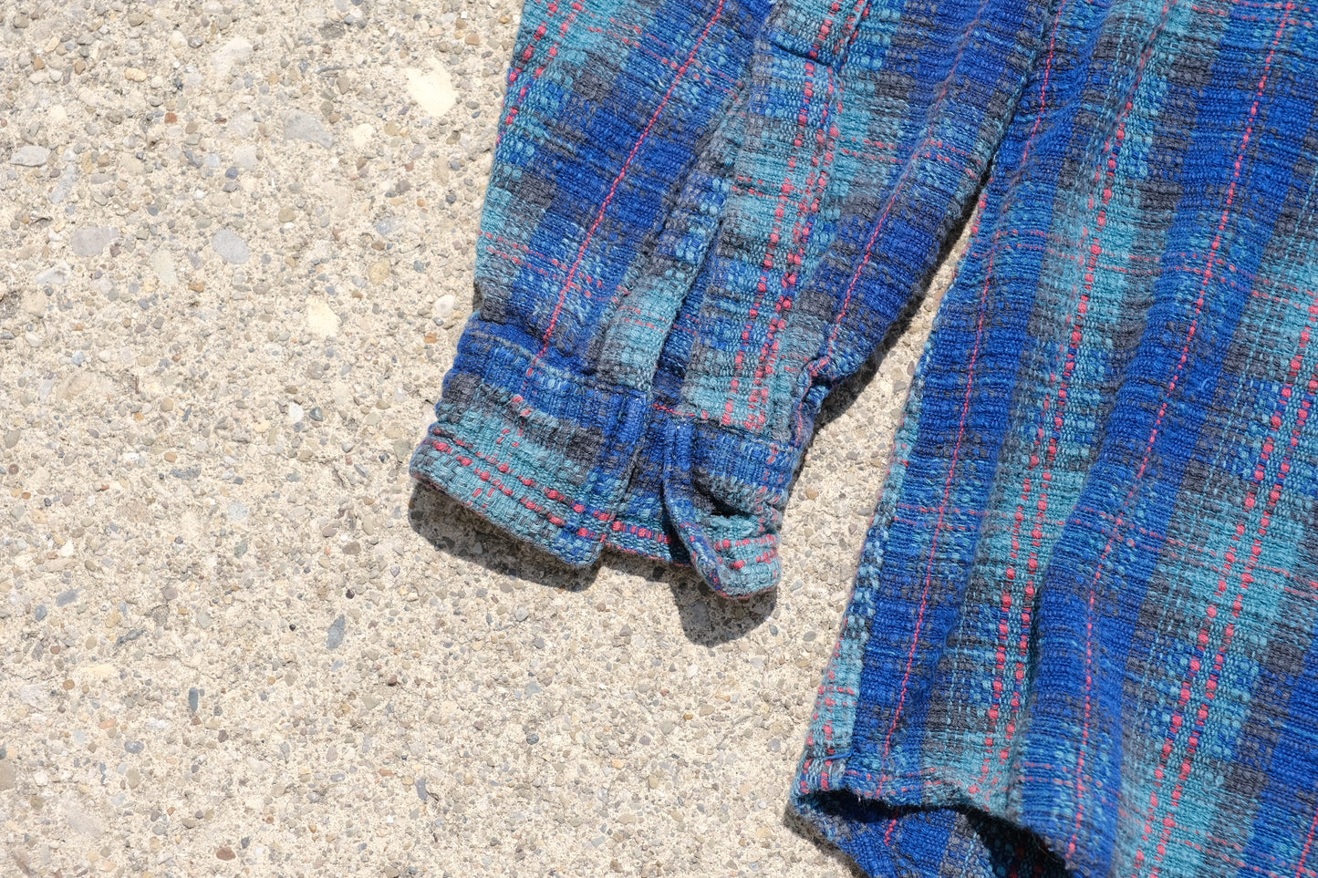 Vintage 80's Cropped Blue Plaid Jacket