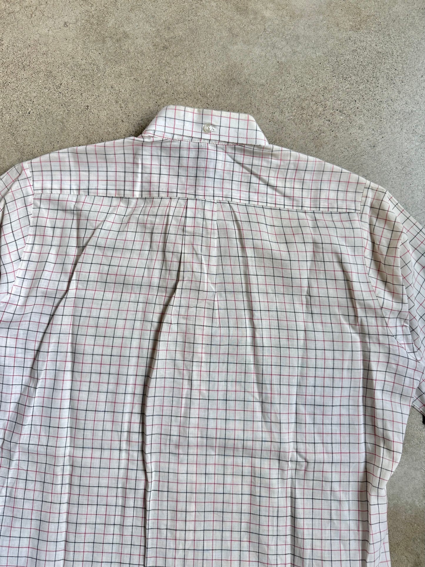 Vintage 1950s/60s Penney's Lady Towncraft Black & Red Check Short Sleeve Shirt | Large