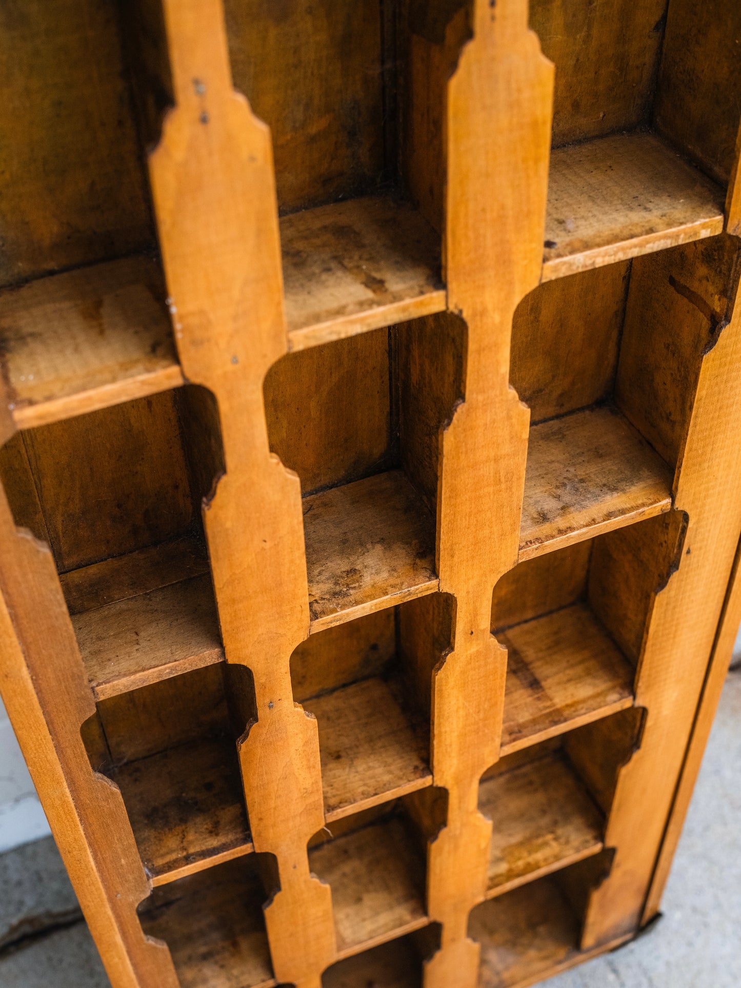 Vintage Wood 5-Tier Wall Curio Cabinet