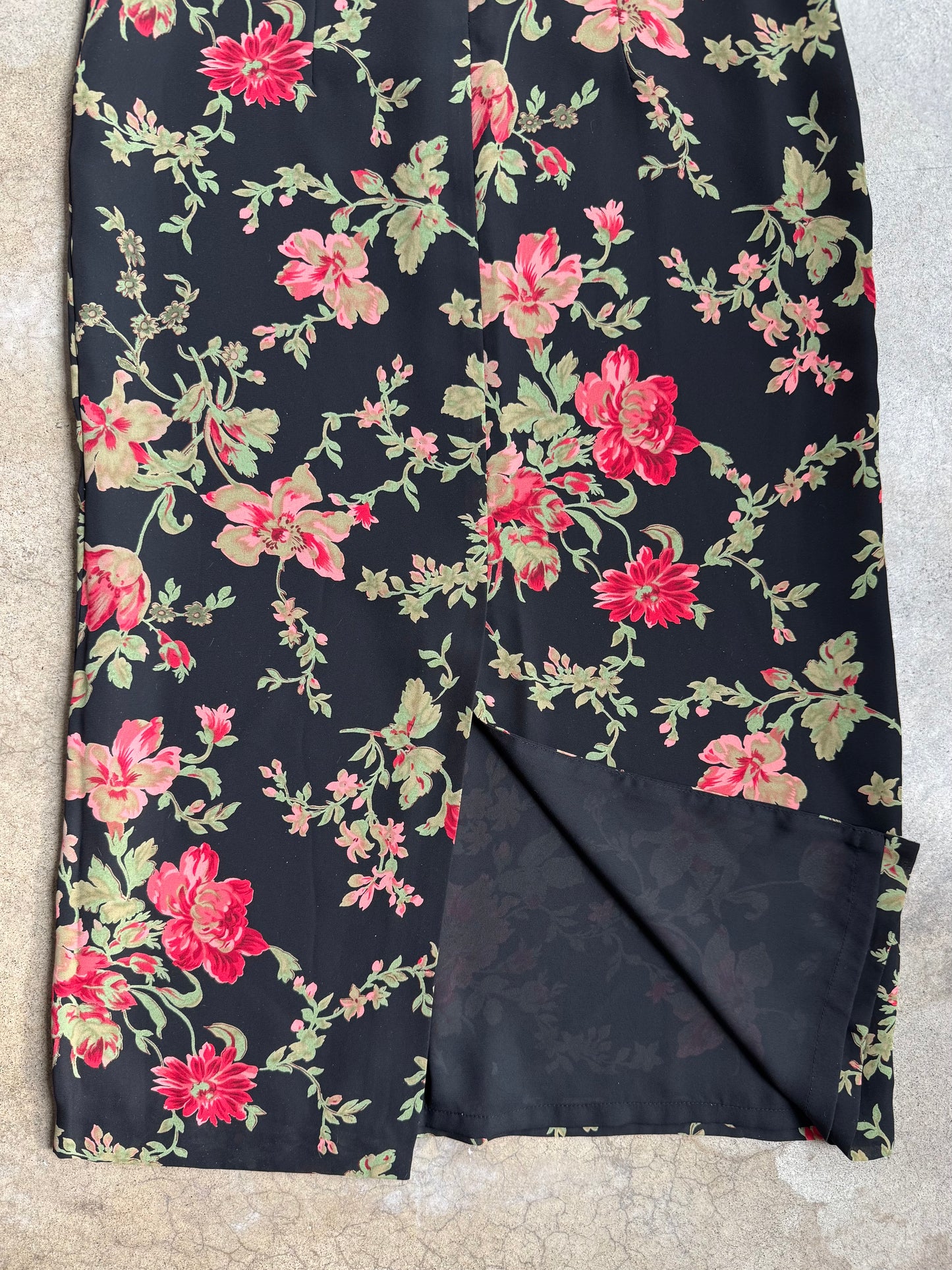 Vintage 1990s Casual Corner Annex Floral Maxi Dress | Small