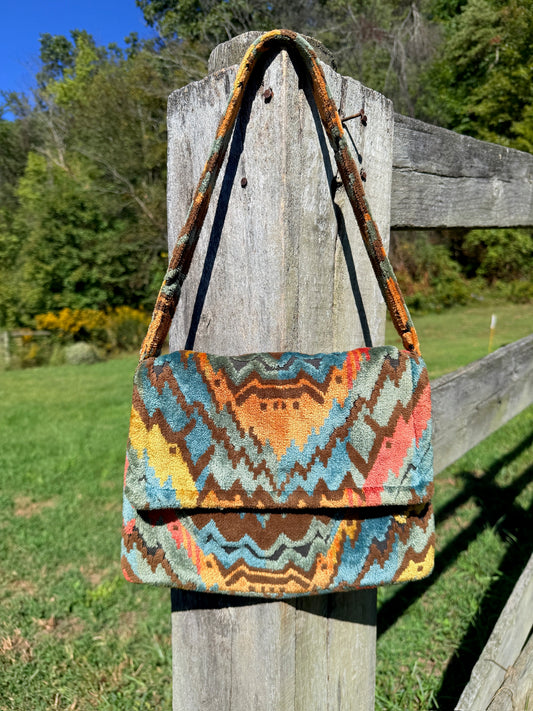Vintage 1980s Southwestern Tapestry Shoulder Bag