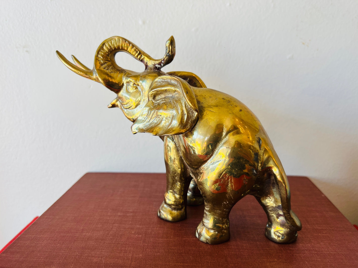 Vintage 1950s Brass Elephant Figurine