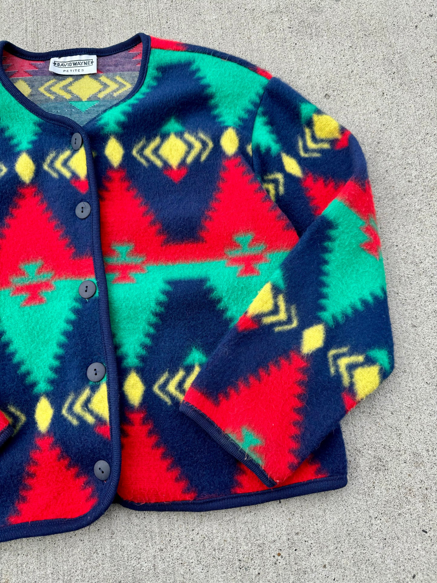 Vintage 1980s David Wayne Southwestern Fleece Jacket | M/L