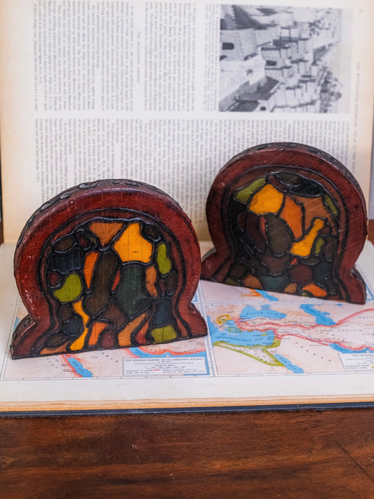 Vintage 1930s Art Nouveau-Style Bookends | Set of 2