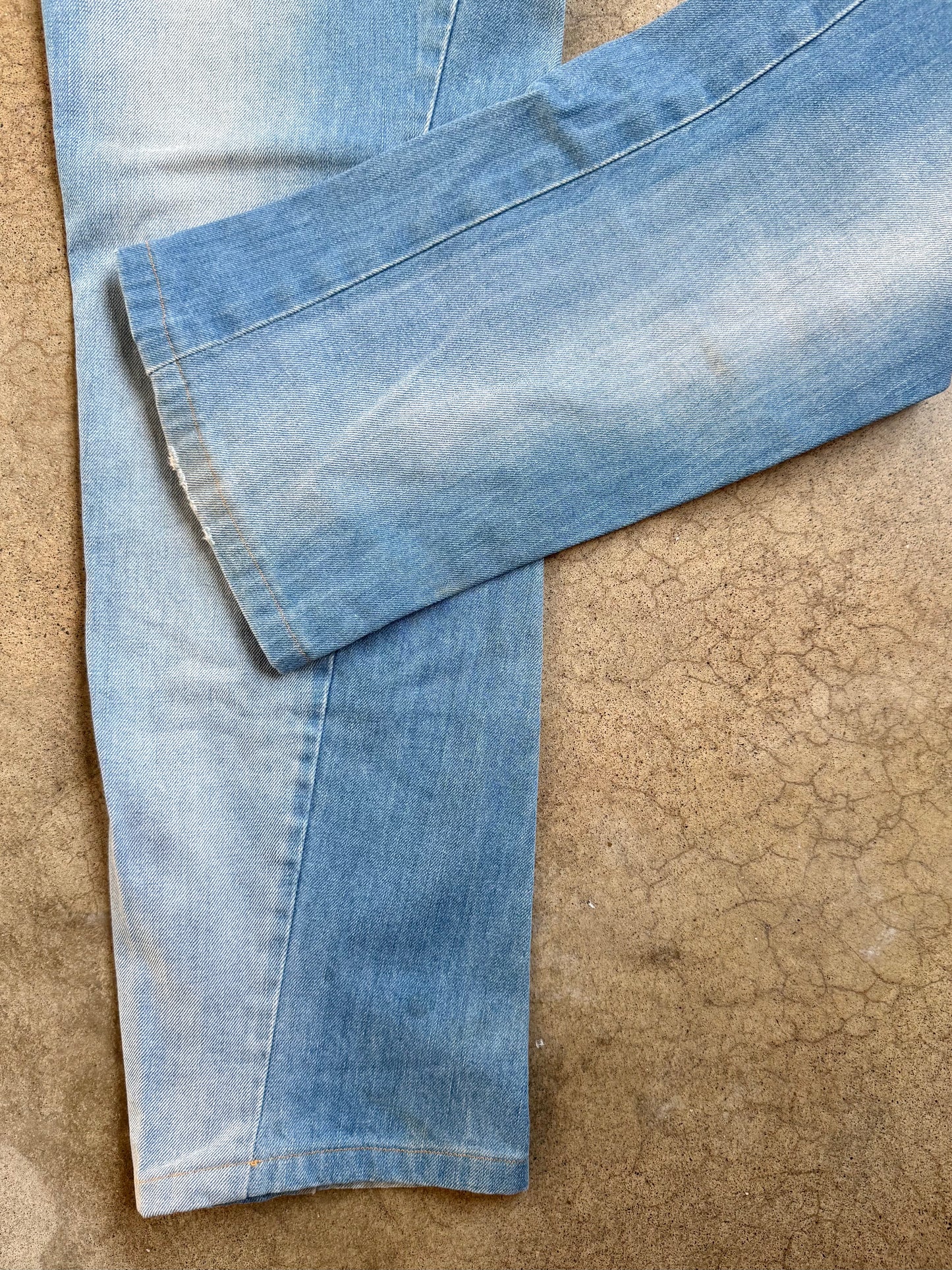 Vintage Y2K Levi's Engineered Orange Stitch Twisted Leg Jeans | Waist 30”