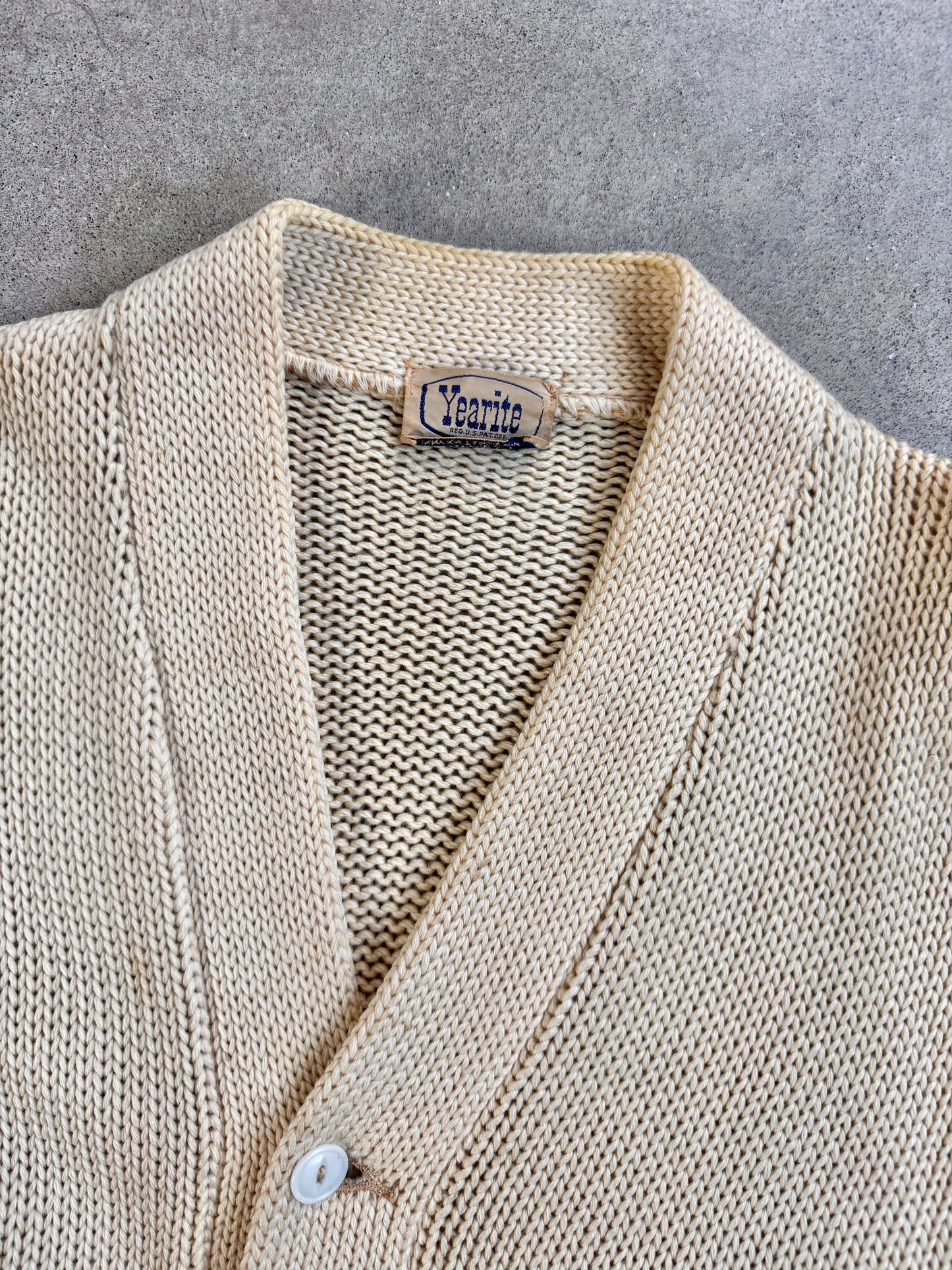 Vintage 1940s Yearite Summit Hill Patched Varsity Cardigan Sweater | Medium