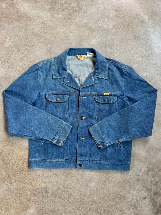Vintage 1970s Rustler Blue Denim Jacket | XL