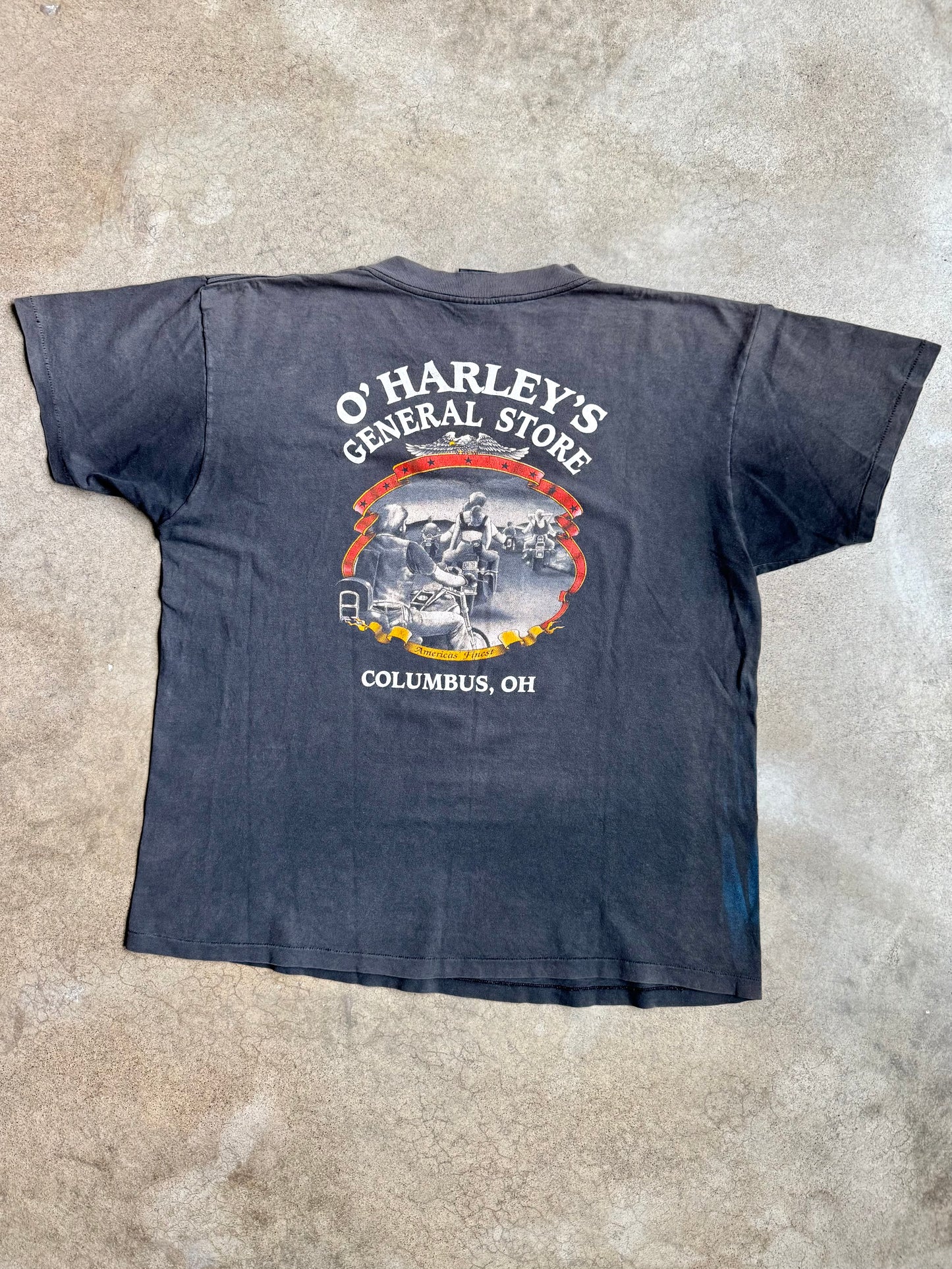 Vintage 1994 Harley Davidson 53rd Anniversary Columbus, OH Distressed Tee | XL
