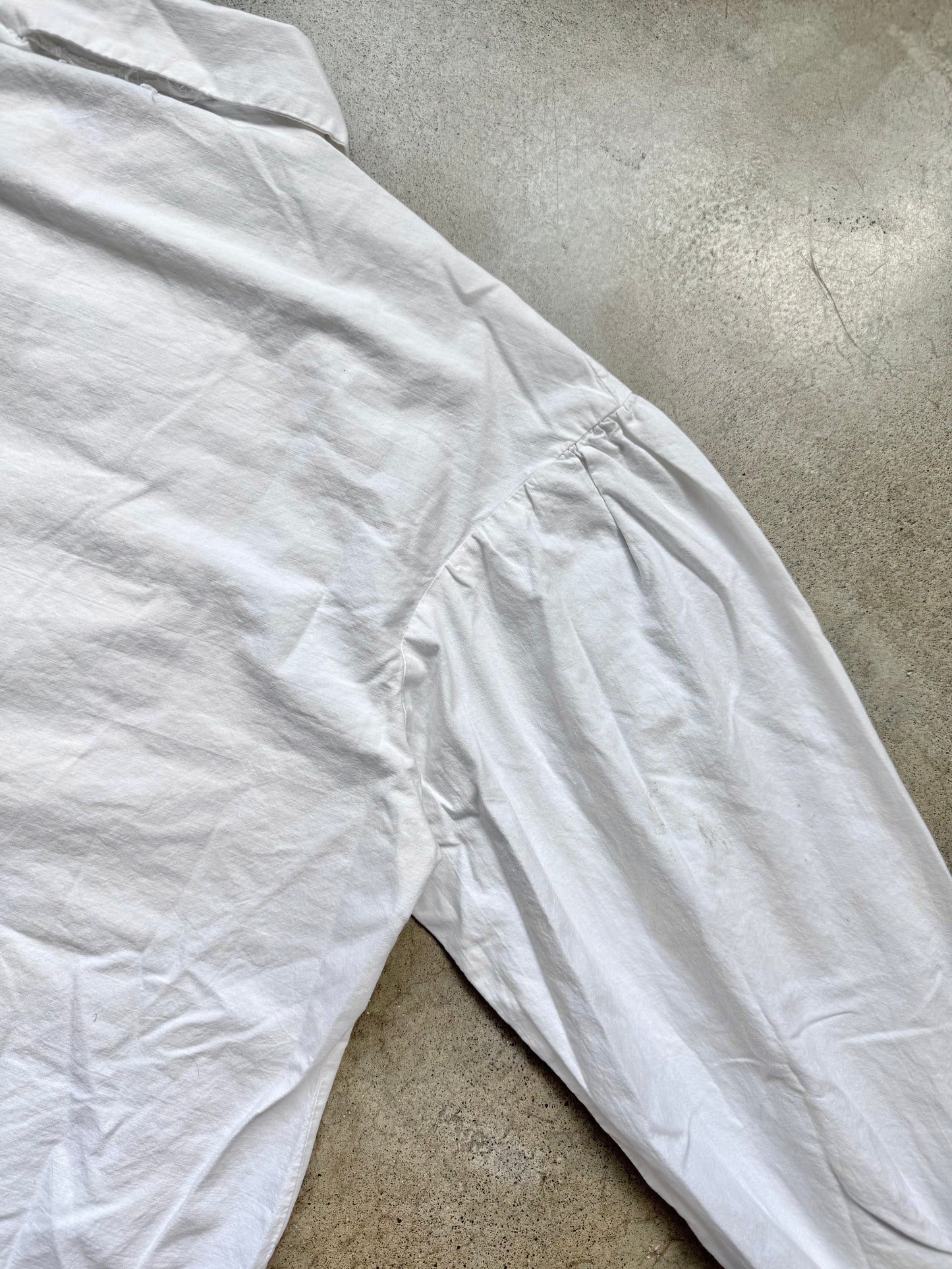 Vintage Handmade White Old West Cavalry Bib Shirt | L/XL