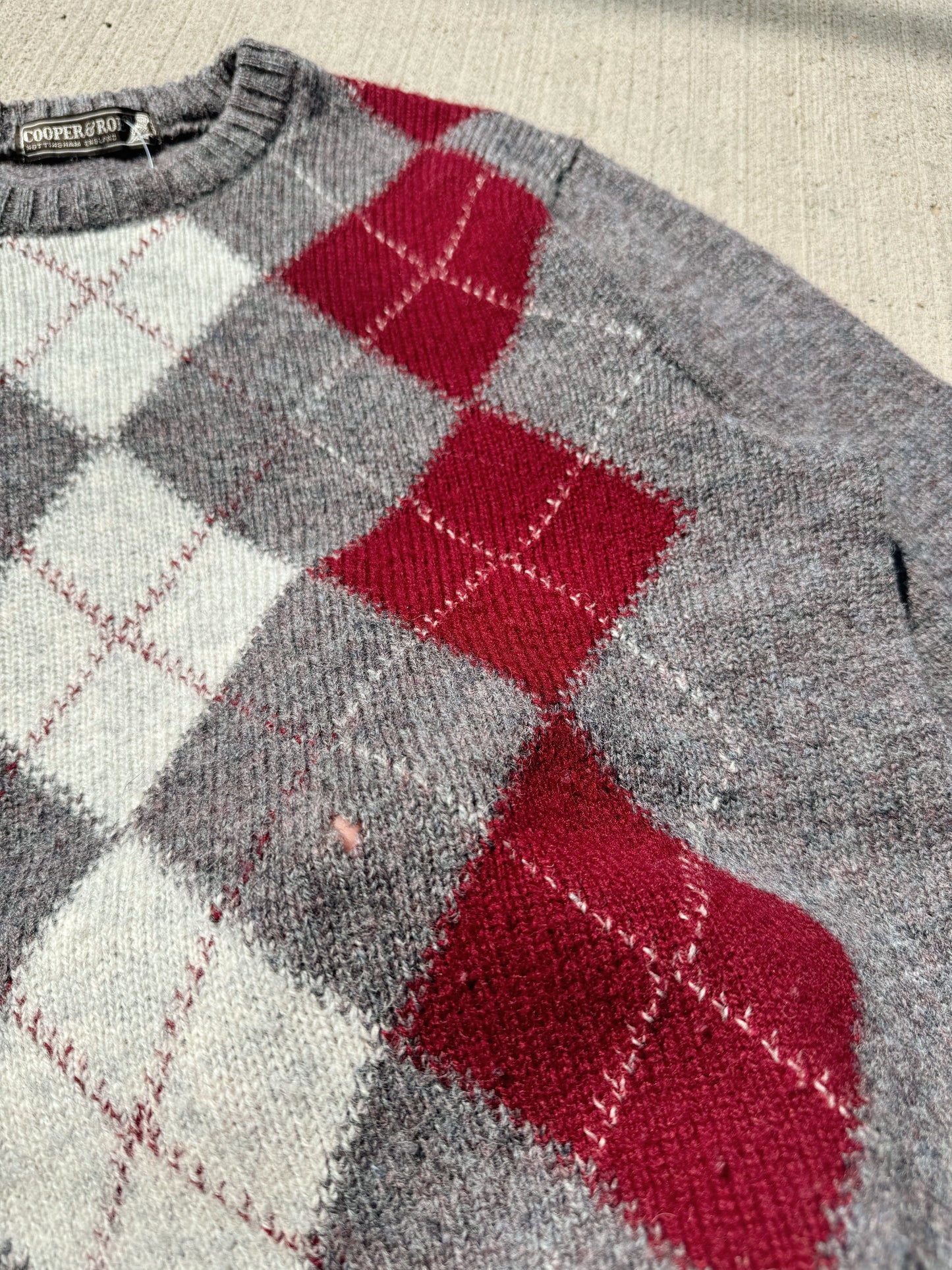 Vintage Cooper & Roe Shetland Wool Argyle Sweater