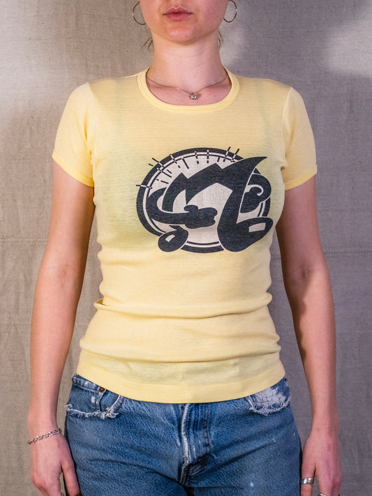 Vintage 1970s Yellow Oberheim Electronics Graphic Tee | Small