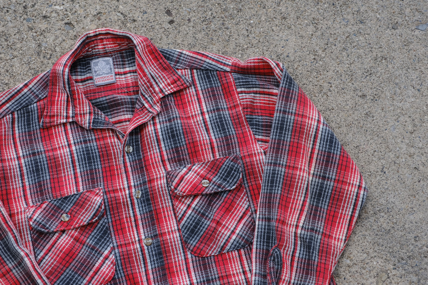 Vintage Outdoor Exchange Red Plaid Flannel