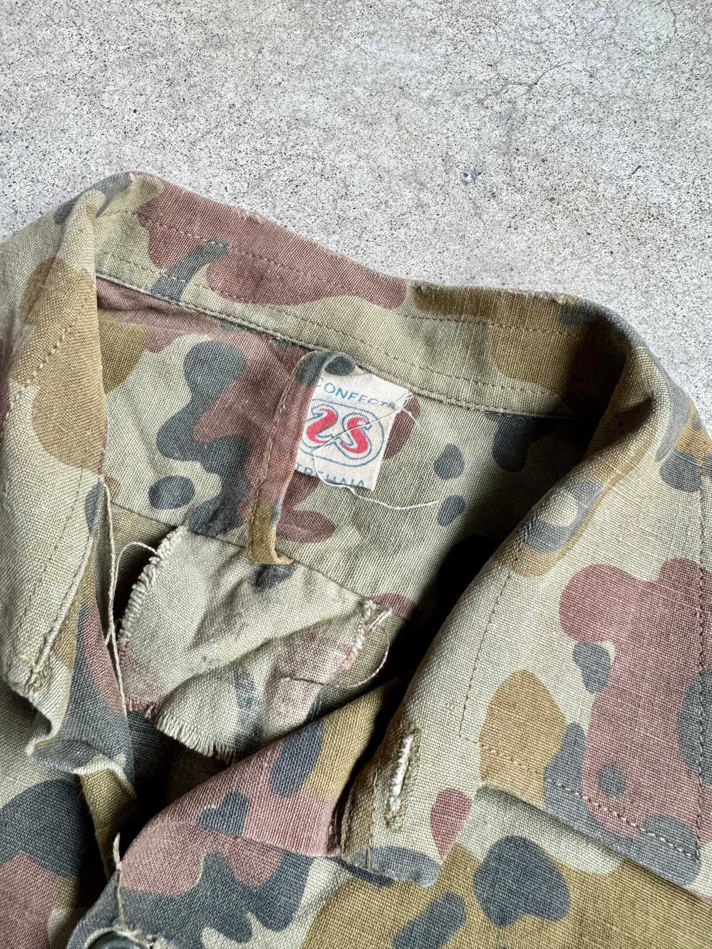 Vintage Romanian Army M94 Mosaic Camo Field Shirt | Large
