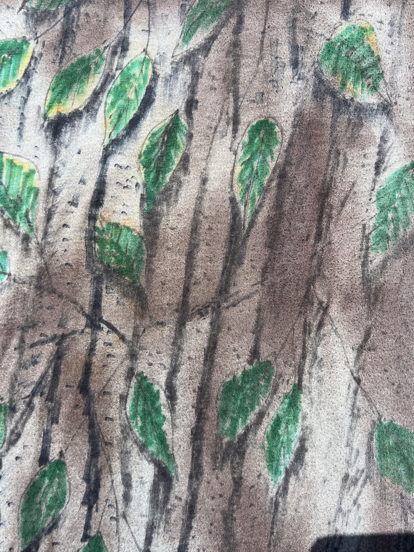 Vintage 1970s Green "Bubba Eysel" Camo Painted Hunting Tee | 2XL
