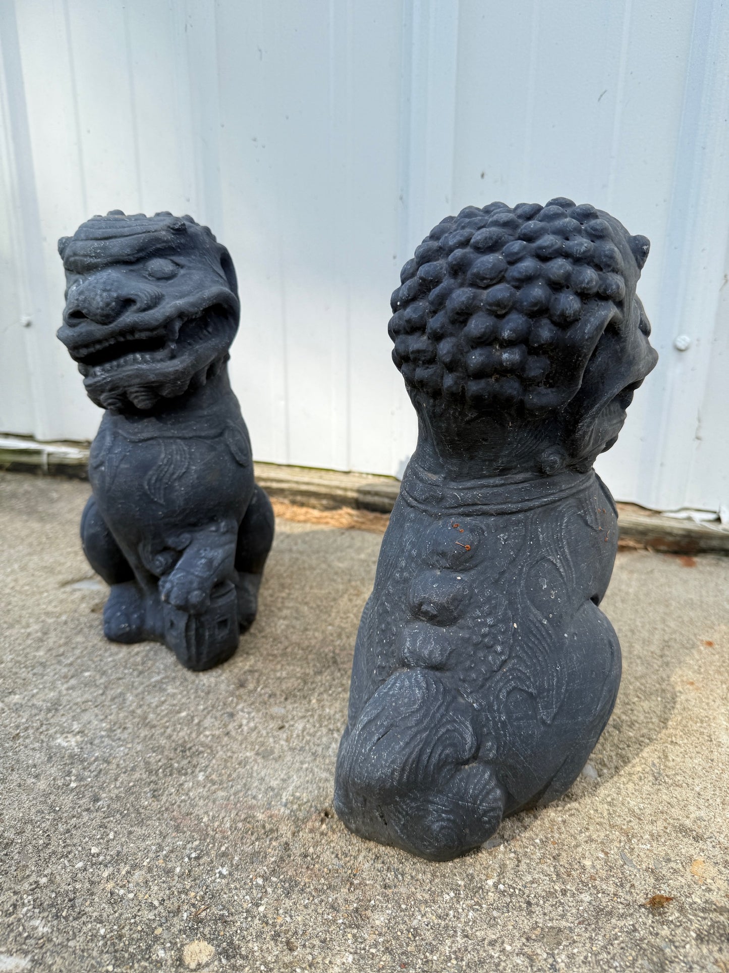Concrete Foo Dog Statues | Set of 2