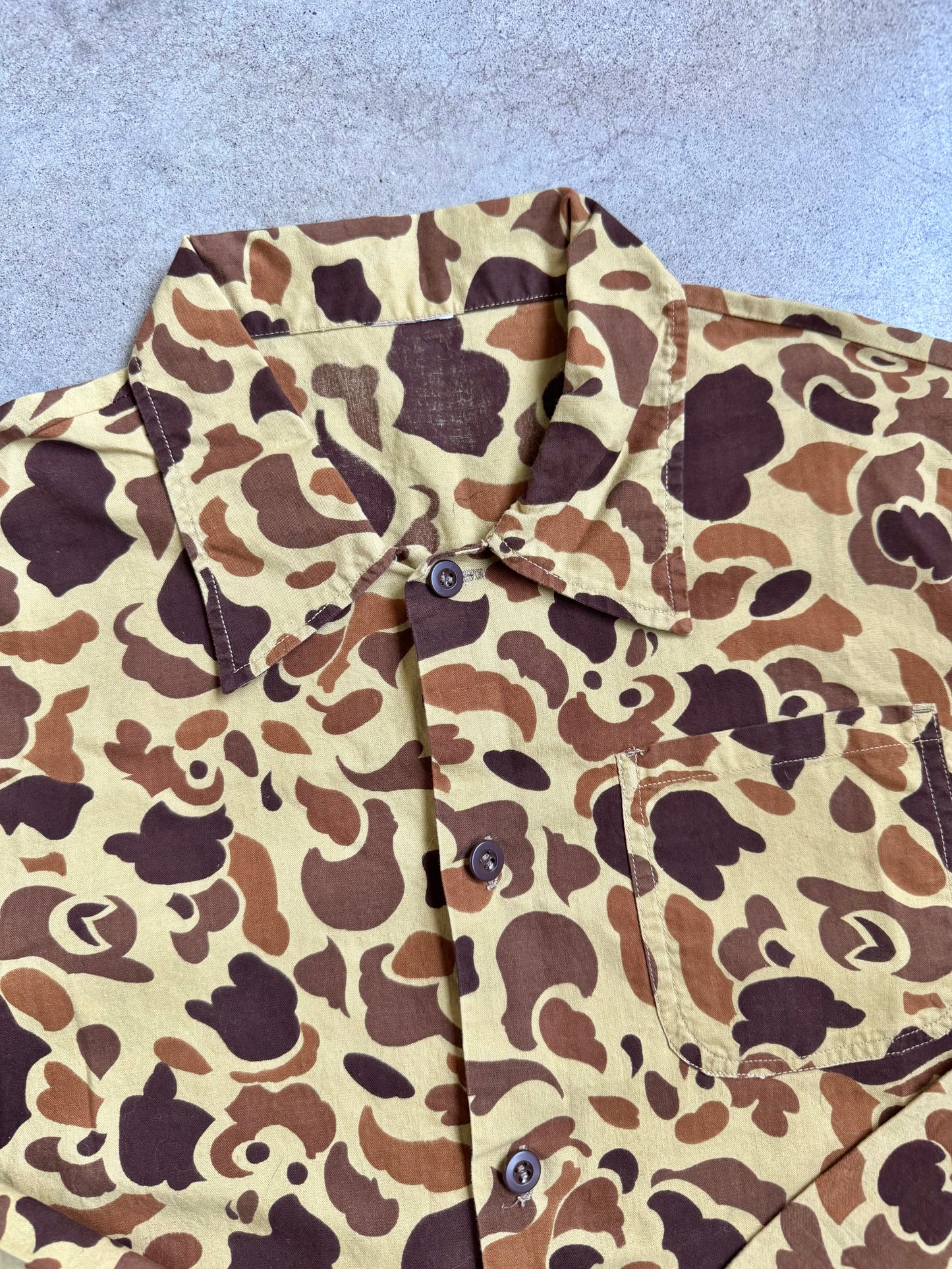 Vintage 1980s Black Sheep Camo Lightweight Cotton Hunting Jacket | L/XL