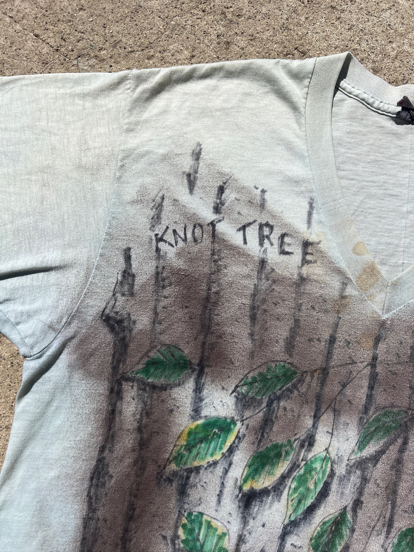 Vintage 1970s Green "Bubba Eysel" Camo Painted Hunting Tee | 2XL