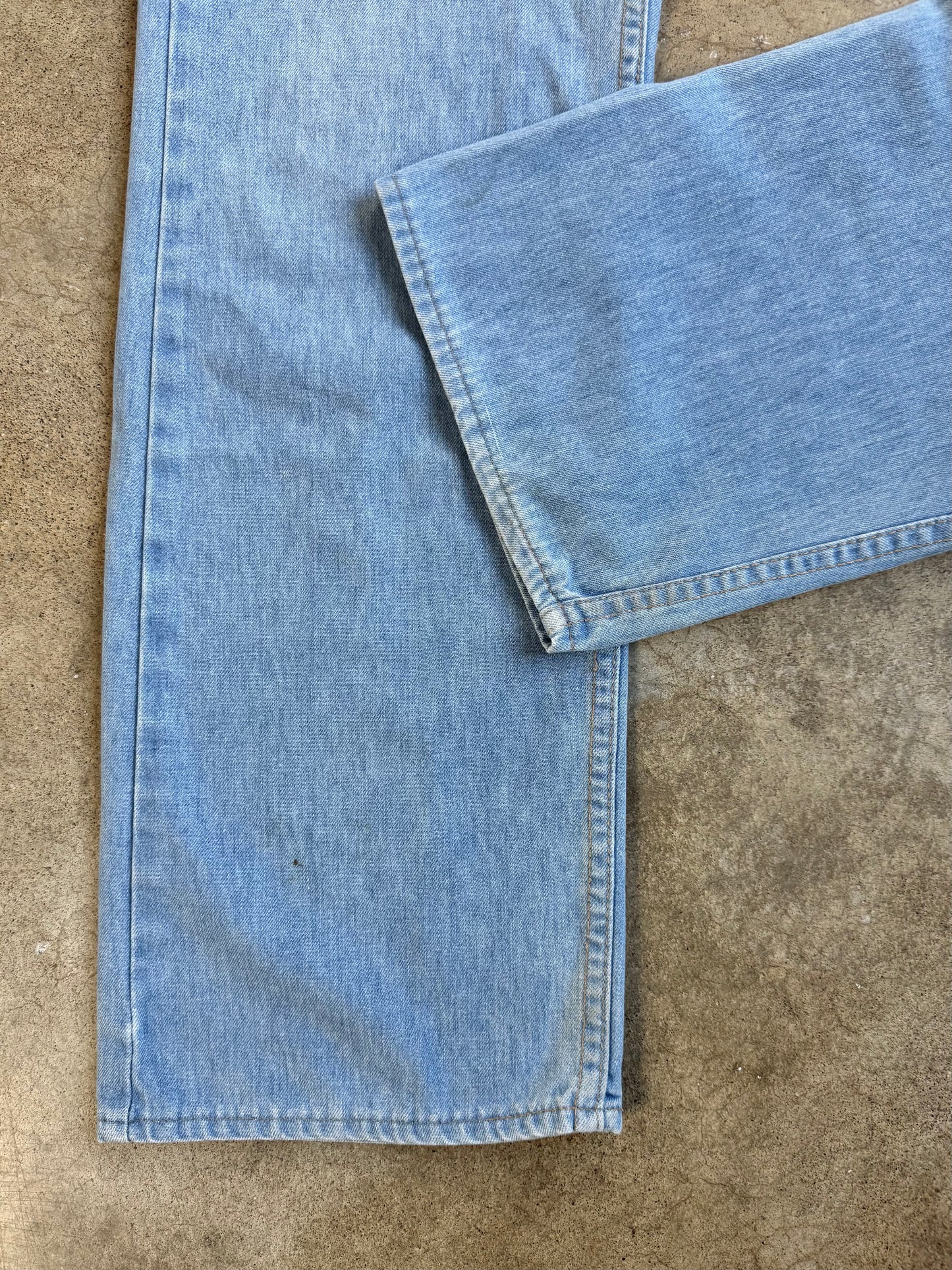 Vintage 1970s Levi's Orange Tab Faded Light Wash Jeans | 38x34