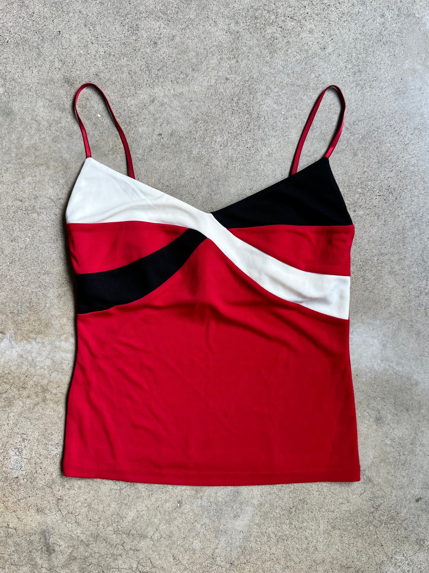 Vintage 1990s Mixit Red & Black Tank Top | Small