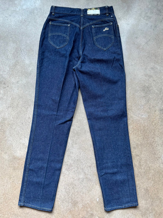 Vintage 1980s Deadstock Ms. Chic Dark Wash High-Waisted Jeans | Waist 31”