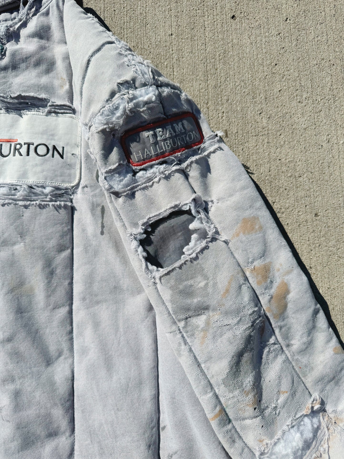 Vintage 1980s Walls Ultra Distressed Halliburton Work Jacket | XL