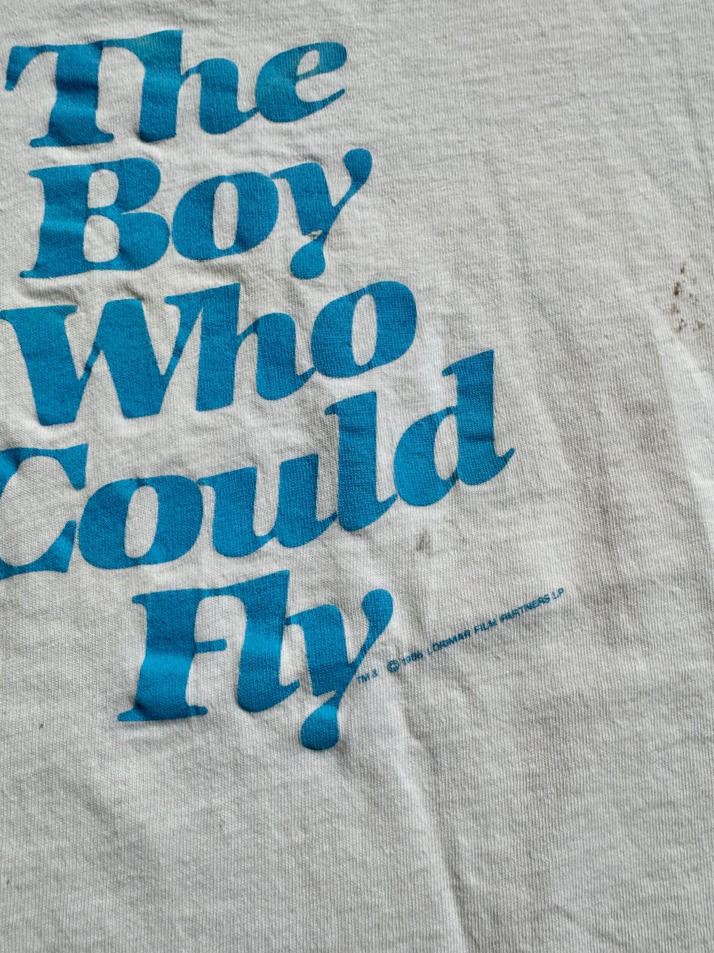 Vintage 1980s "The Boy Who Could Fly" Movie Graphic Tee | Small