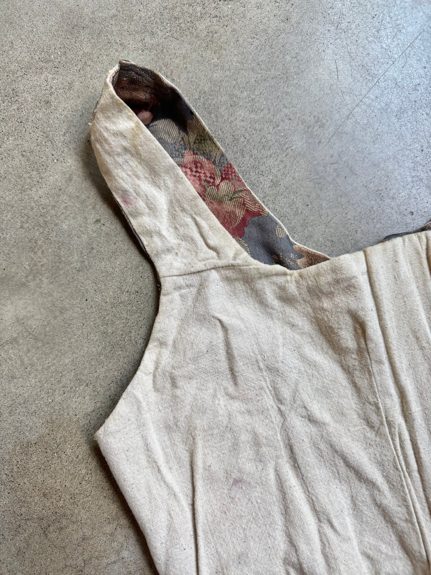 Vintage Handmade Theatre Floral Tapestry Corset Top | L/XL