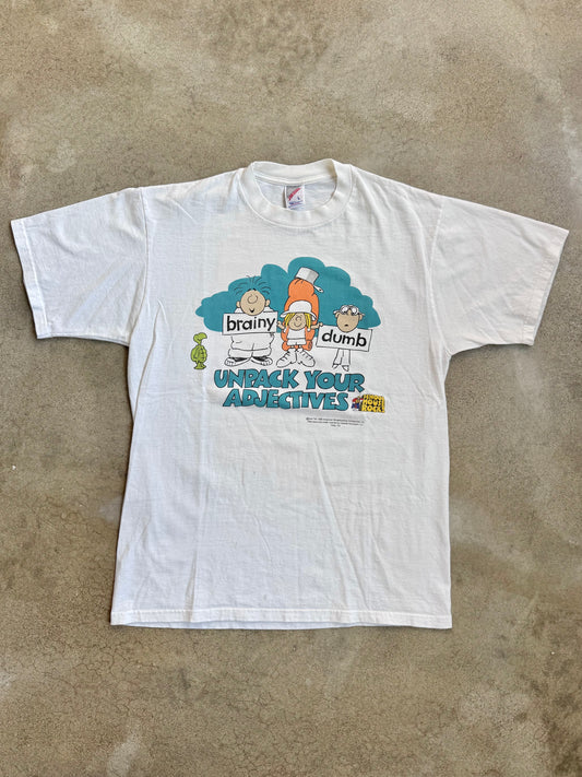 Vintage 1995 School House Rock "Unpack Your Adjectives" Graphic Tee | Large