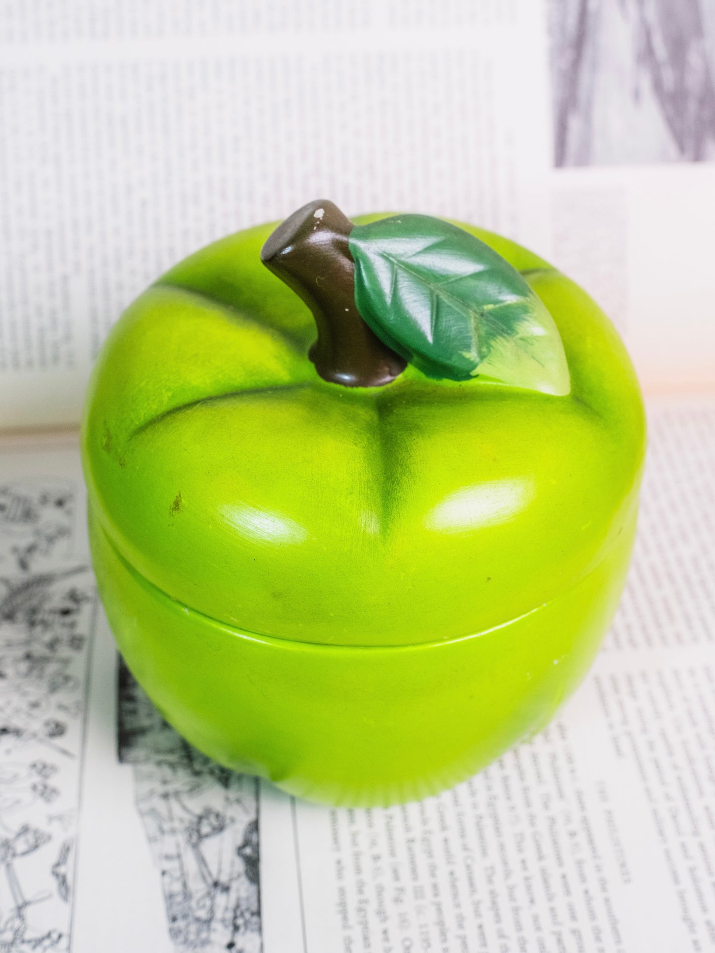 Vintage 1970s Ceramic Apple Canister