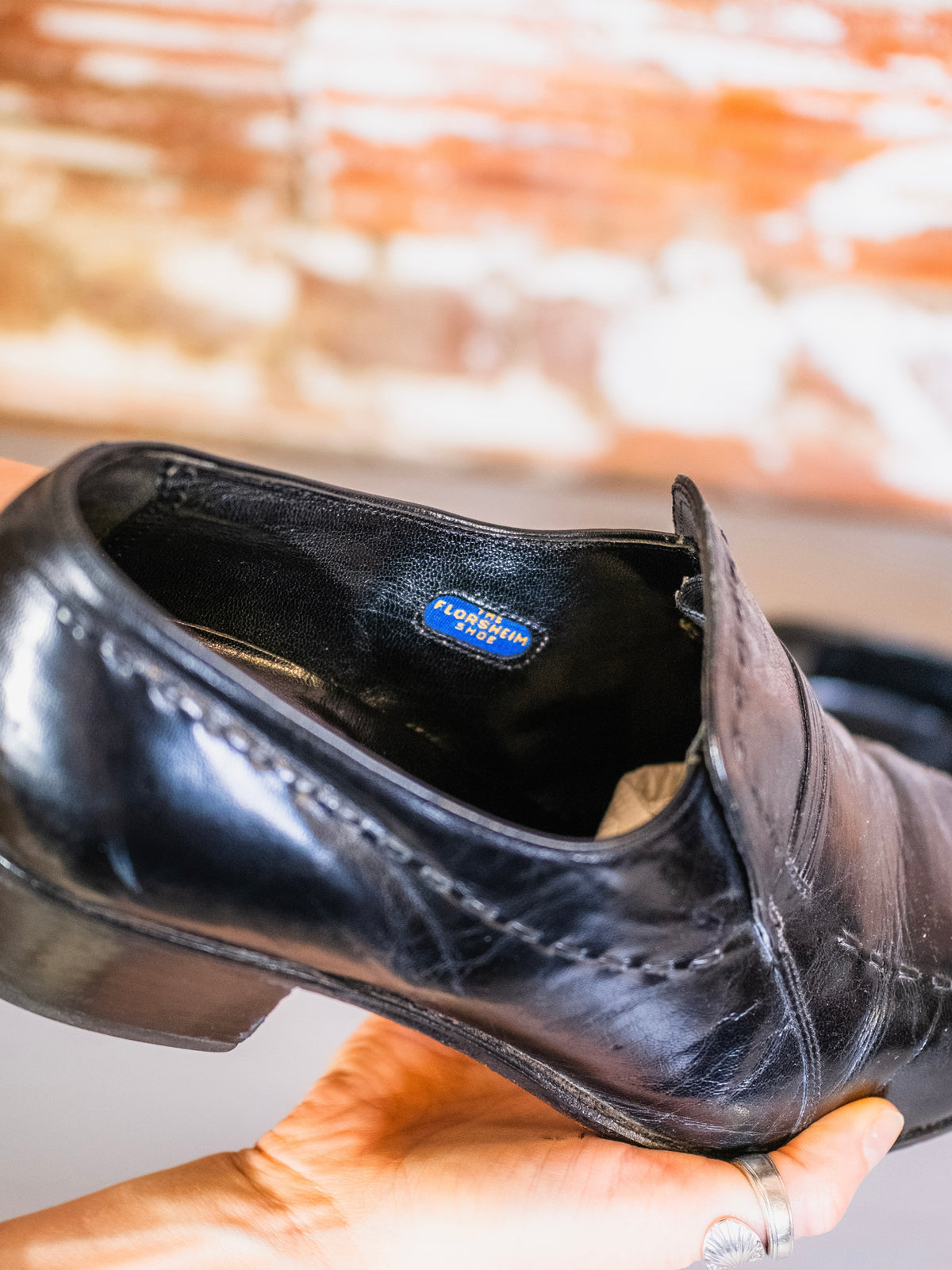 Vintage 1970s/80s Florsheim Designer Collection Black Leather Dress Loafers | Men’s 10.5