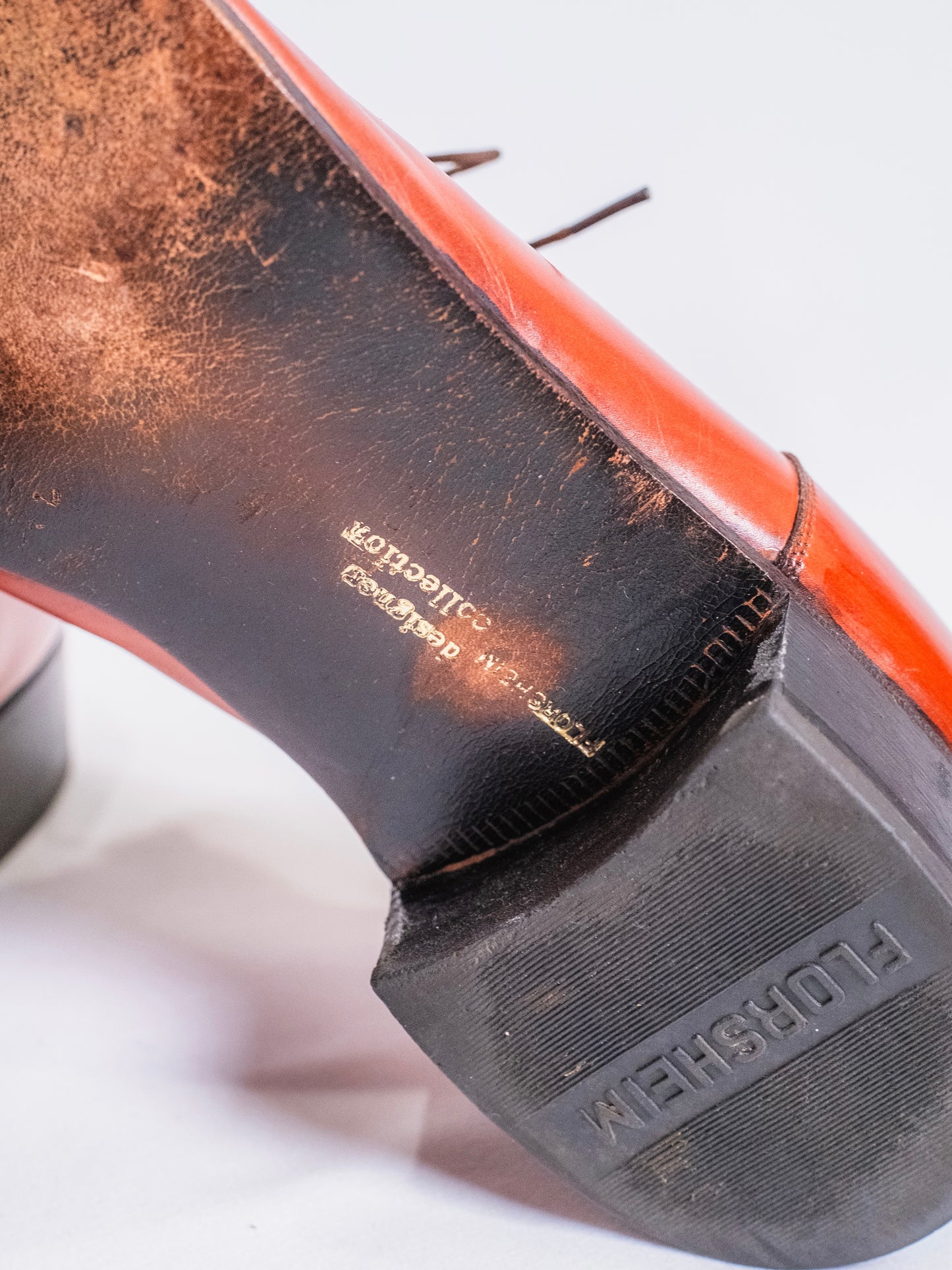 Vintage 1970s Florsheim Red-Brown Leather Oxford Dress Shoes | Men’s 12