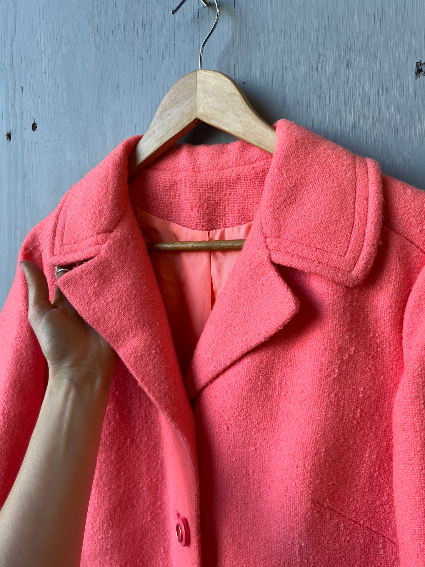 Vintage 1950’s/60’s Kaufman’s & Bromleigh Baby Pink Trench Coat